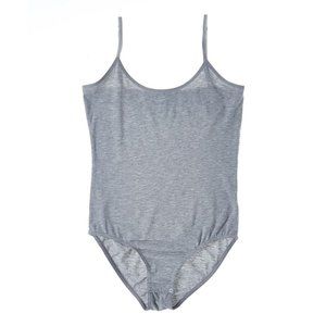 JOE'S JEANS Snap-Gusset  BODYSUIT Shapewear HEATHER Grey XS